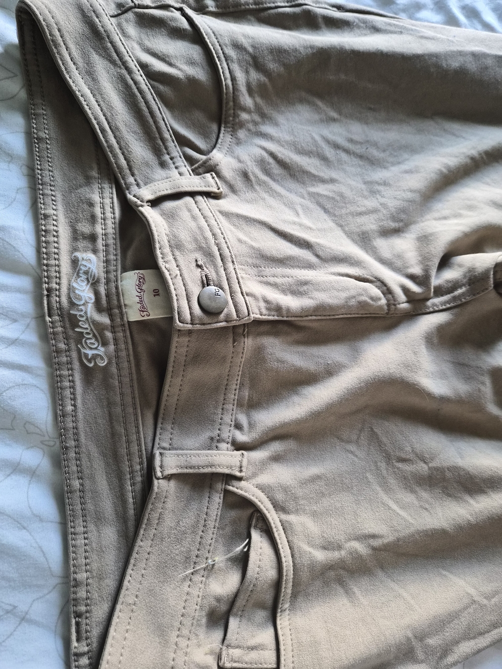 Tan Skinny Strtch Pants - Size 10